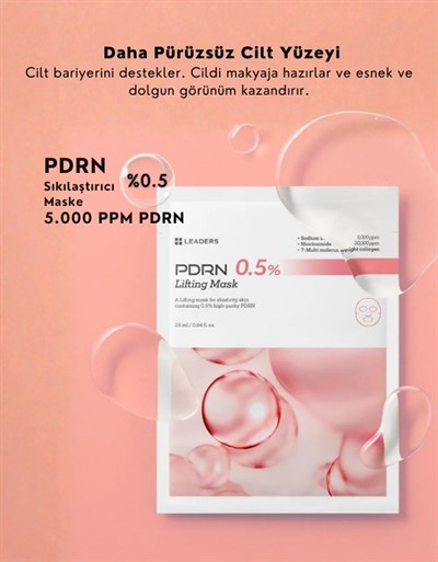 PDRN 0.5% Lifting Mask | PDRN İçerikli Nem ve Sıkılık Etkili Kağıt Maske