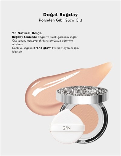 Gleaming Tension Pact | Işıltılı Fondöten | Nemlendirici & SPF Korumalı | 23 Natural Beige