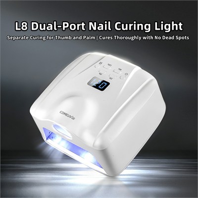 L8 Başparmak Kabinli 78 Ledli Dual Tırnak Kurutucu UV Led Lamba Çift Girişli Manikür Pedikür Tırnak Lambası Beyaz