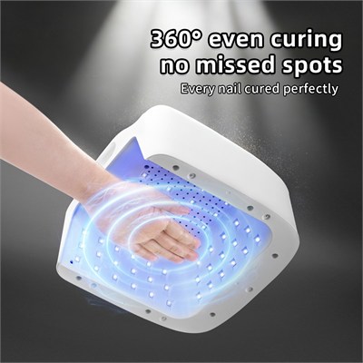 L8 Başparmak Kabinli 78 Ledli Dual Tırnak Kurutucu UV Led Lamba Çift Girişli Manikür Pedikür Tırnak Lambası Beyaz