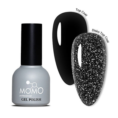 MOMO Disko Efekt Top Coat Kalıcı Oje İçin, 10 ml