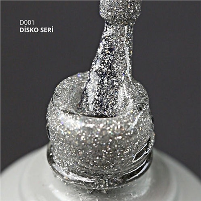 MOMO Disko Kalıcı Oje D001 Gümüş 10ml, Reflective Flash Gel Polish