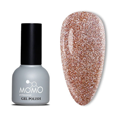 MOMO Disko Kalıcı Oje D003 Kahverengi 10 ml, Reflective Flash Gel Polish