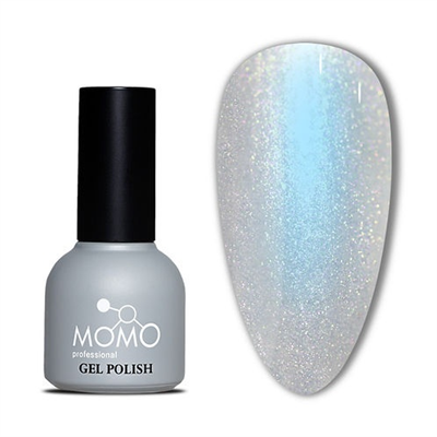 MOMO Holografik Kalıcı Oje SL05, Rakı Beyazı Mavi Mor Simli, 10 ml