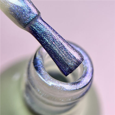 MOMO Holografik Kalıcı Oje SL05, Rakı Beyazı Mavi Mor Simli, 10 ml