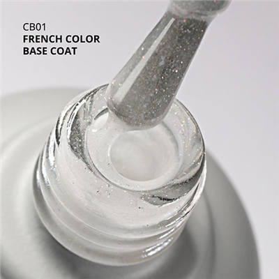 MOMO Kalıcı Oje French Color Base Coat CB01, Işıltılı Rakı Beyazı, 10 ml