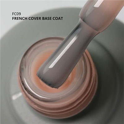 MOMO Kalıcı Oje için French Cover Rubber Base Coat FC09, Pudra, 10 ml