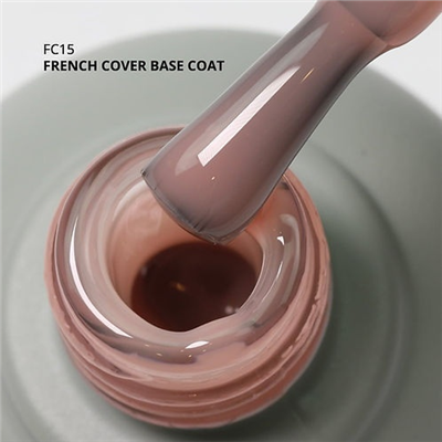 MOMO Kalıcı Oje için French Cover Rubber Base Coat FC15, Şeftali, 10 ml