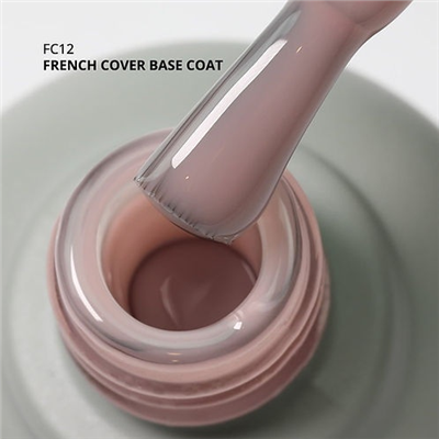 MOMO Kalıcı Oje için French Cover Rubber Base Coat FC12, Gül Kurusu, 10 ml