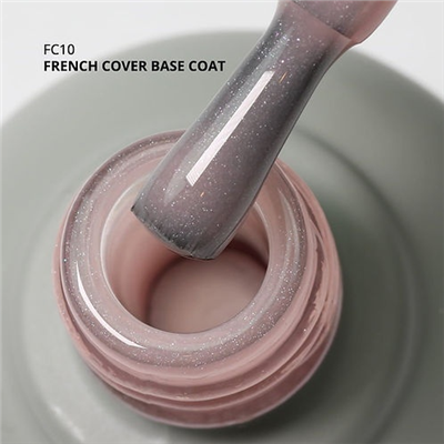 MOMO Kalıcı Oje için French Cover Rubber Base Coat FC10, Gümüş Pembe, 10 ml