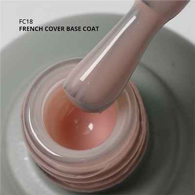 MOMO Kalıcı Oje için French Cover Rubber Base Coat FC18, Açık Pudra Pembe, 10 ml