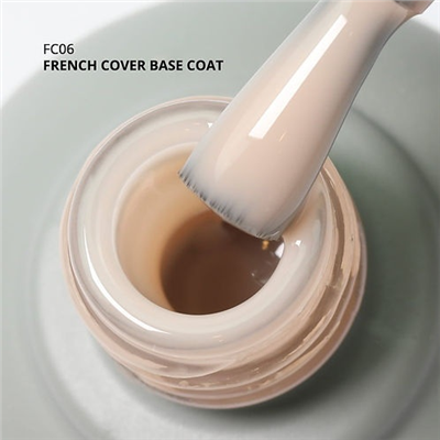 MOMO Kalıcı Oje için French Cover Rubber Base Coat FC06, Açık Bej, 10 ml