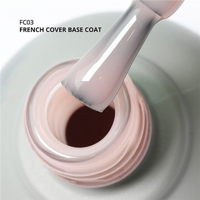 MOMO Kalıcı Oje için French Cover Rubber Base Coat FC03, Ten Rengi, 10 ml