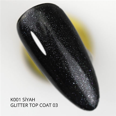 MOMO Kalıcı Oje İçin Glitter Top Coat 03, 14 ml