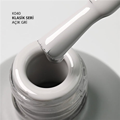 MOMO Kalıcı Oje K040, Açık Gri, 14 ml