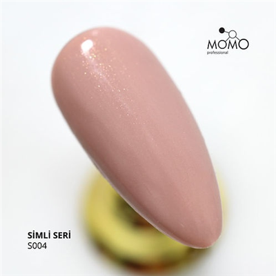 MOMO Kalıcı Oje S004, Simli Pudra Ten, 14 ml