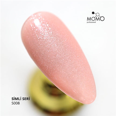 MOMO Kalıcı Oje S008, Simli Açık Yavruağzı, 14 ml