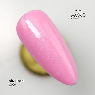 MOMO Kalıcı Oje S009, Simli Soğuk Pembe, 14 ml