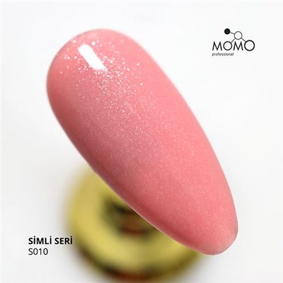 MOMO Kalıcı Oje S010, Simli Ten Pembesi, 14 ml