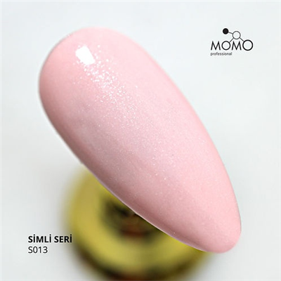 MOMO Kalıcı Oje S013, Simli Uçuk Pembe, 14 ml
