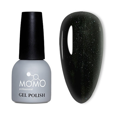 MOMO Kalıcı Oje S016, Hafif Simli Siyah, 14 ml