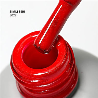 MOMO Kalıcı Oje S022, Işıltılı Bayrak Kırmızısı, 14 ml