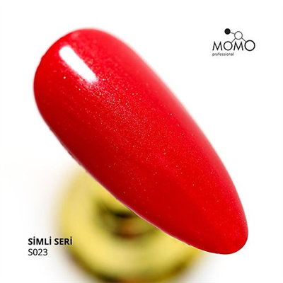 MOMO Kalıcı Oje S023, Işıltılı Klasik Kırmızı, 14 ml