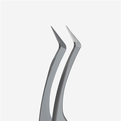 STALEKS EXPERT 45 TYPE 2 Profesyonel Çentikli Kirpik Cımbızı (L Şeklinde, 40)