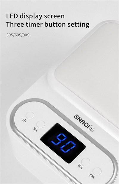 T9 Deri Yüzeyli Manikür Tırnak Kurutucu UV Led Lamba Protez Tırnak Lambası Beyaz 48W