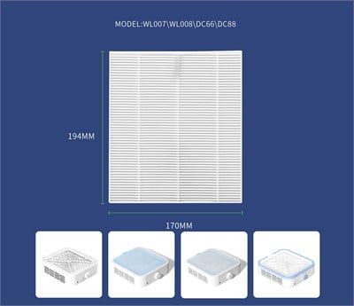 WL-007 WL-008 Yedek Filtre Yatay Manikür Toz Toplayıcı Makine Yedek Filtresi