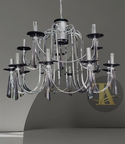KONTES 15'Lİ AVİZE PRİZMA KRİSTAL