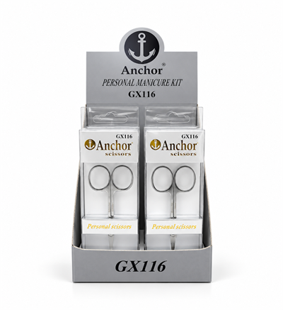 ANCHOR MANİKÜR MAKASI STANDLI PVC KUTU PK*12