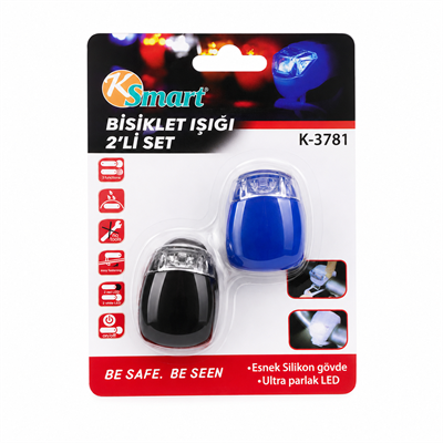 BİSİKLET ISIGI LEDLİ 2Lİ K-3781