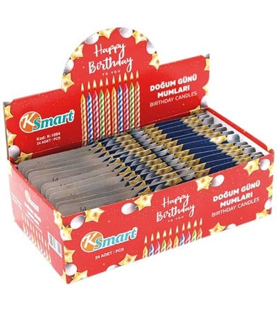 DOĞUM PASTA MUMU KLASIK -24LÜ
