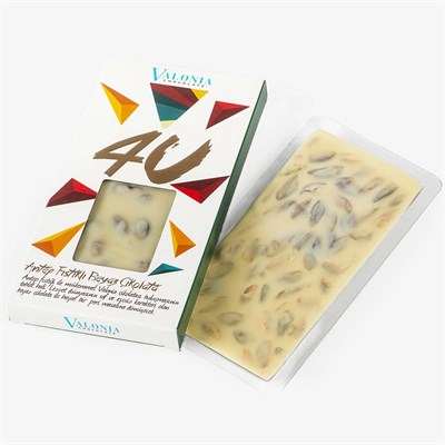 4U Beyaz Antep Fıstıklı Çikolata   100 g