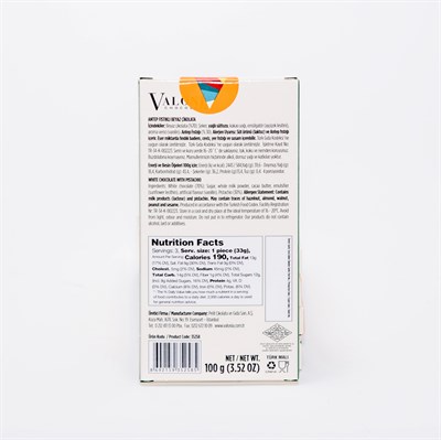 4U Beyaz Antep Fıstıklı Çikolata   100 g