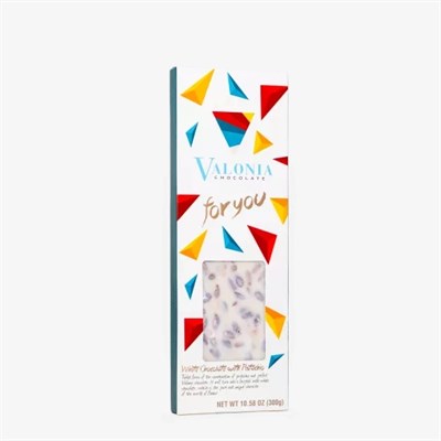 4U Beyaz Antep Fıstıklı Çikolata  300 g