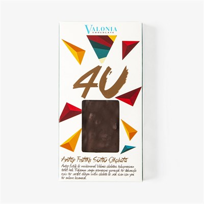 4U Sütlü Antep Fıstıklı Çikolata  100 g