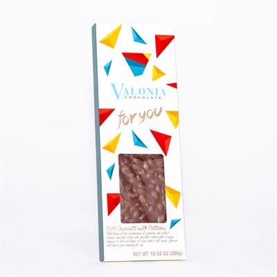 4U Sütlü Antep Fıstıklı Çikolata  300 g