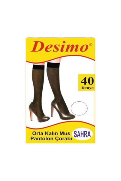 40 Denye Kadın Orta Kalın Opak Diz Altı Pantolon Çorabı – Sahra Ten (51)
