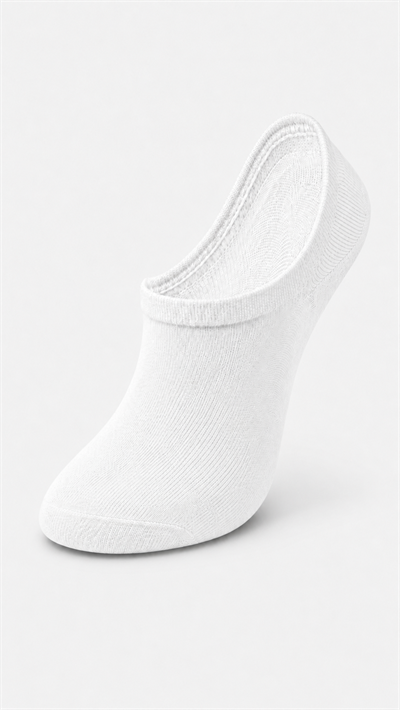 Kadın Bambu Dikişsiz Görünmez Babet ve Sneaker Çorabı – 12 Çift - BEYAZ