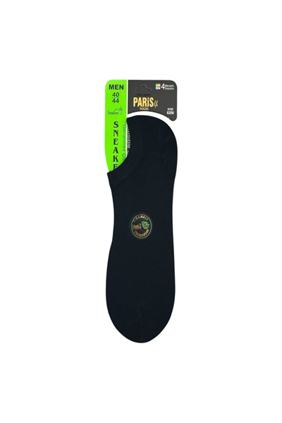 Erkek Bambu Dikişsiz 4 Mevsim Görünmez Sneaker Çorabı – SİYAH