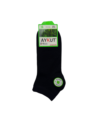 Erkek Bambu Dikişsiz 4 Mevsim Patik Çorap – SİYAH