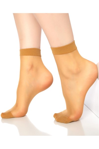 Fit 15 Denye Kadın İnce Parlak Soket Çorap – Ten (57)