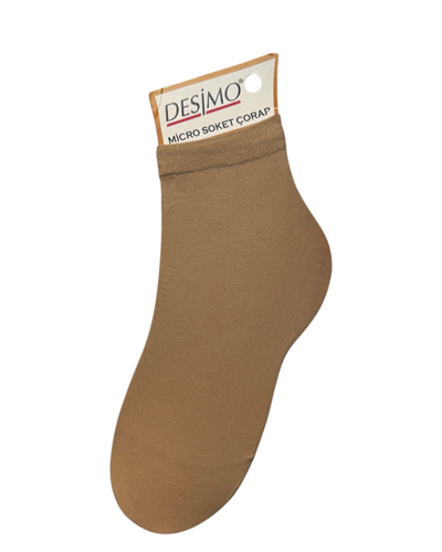 Micro 40 Denye Kadın Mikrofiber Orta Kalın Soket Çorap – Ten (57)