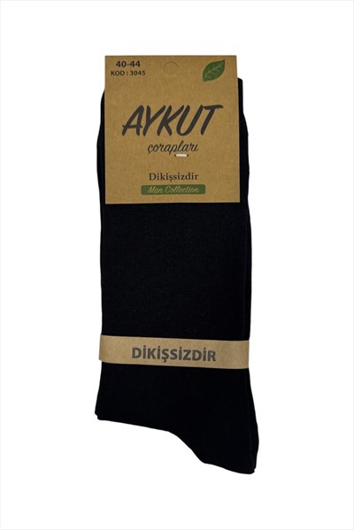 Erkek Pamuklu Dikişsiz 4 Mevsim Soket Çorap – 12 Çift - SİYAH