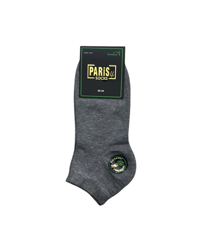 Premium Erkek Bambu Dikişsiz 4 Mevsim Patik Çorap – GRİ