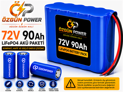 72 Volt 90Ah LiFePO4 Lityum Batarya