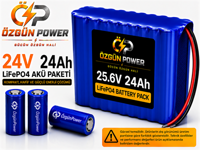 24 Volt 24Ah LiFePO4 Lityum Batarya