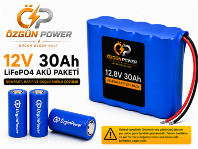 12 Volt 30Ah LiFePO4 Lityum Batarya